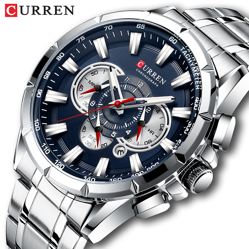 Men Accessories For Wrist - Curren Horloge Mannen Waterdichte Chronograaf Militaire