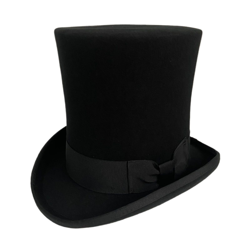 Men'S Victorian Accessories - Zwarte Wolvilt Hoge Hoed Mannen Formele