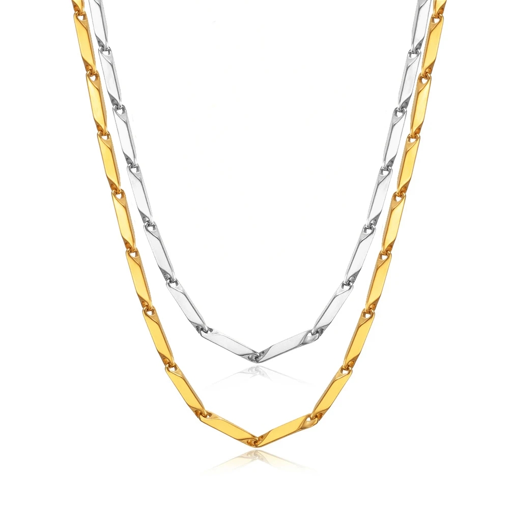 Men Accessories Ethnic - Rvs Ketting Ketting 3 Mm Collares
