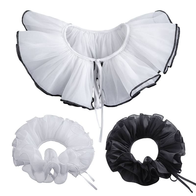 Men'S Victorian Accessories - Victoriaanse nekdecoratie Elegante mesh rucheslaag Nepkraag