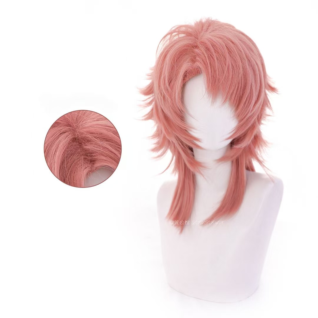 Sabito Cosplay Pruik Roze Oran - Men Accessories Style recensie en prijs