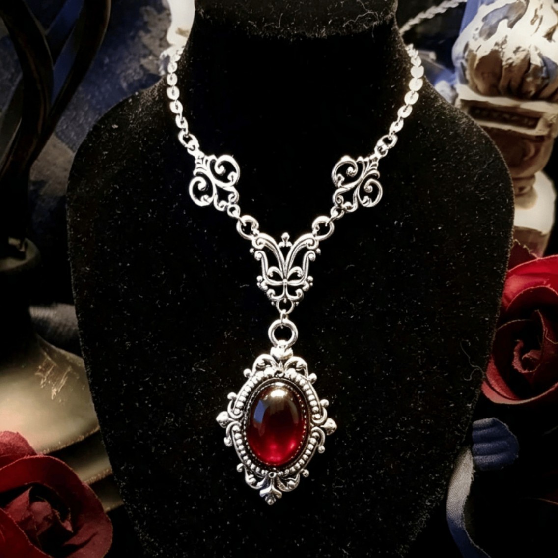 Vampier Cameo ketting, bloed c - Men'S Victorian Accessories recensie en prijs