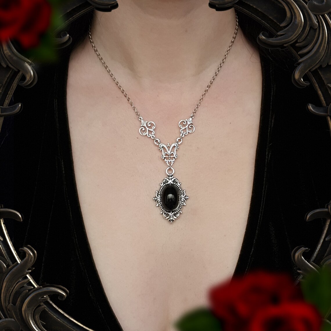 Vampier Cameo ketting, bloed c - Men'S Victorian Accessories recensie en prijs