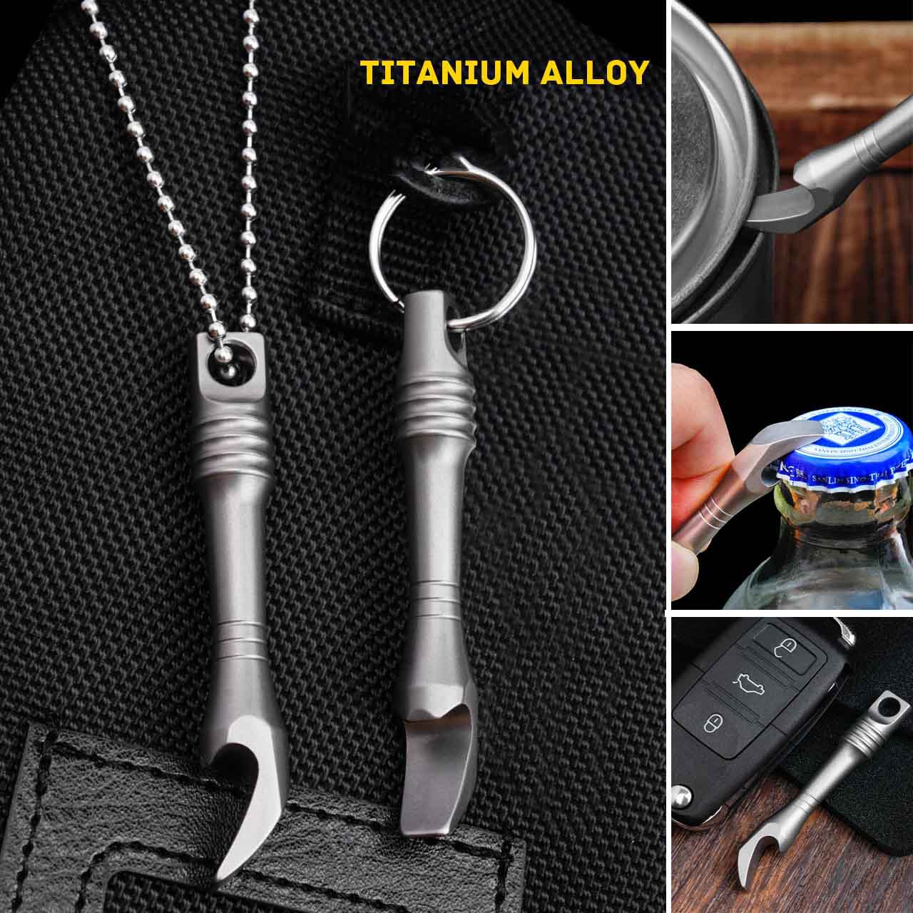 TC4 Titaniumlegering Koevoet M - Keychain Multi Tool recensie en prijs