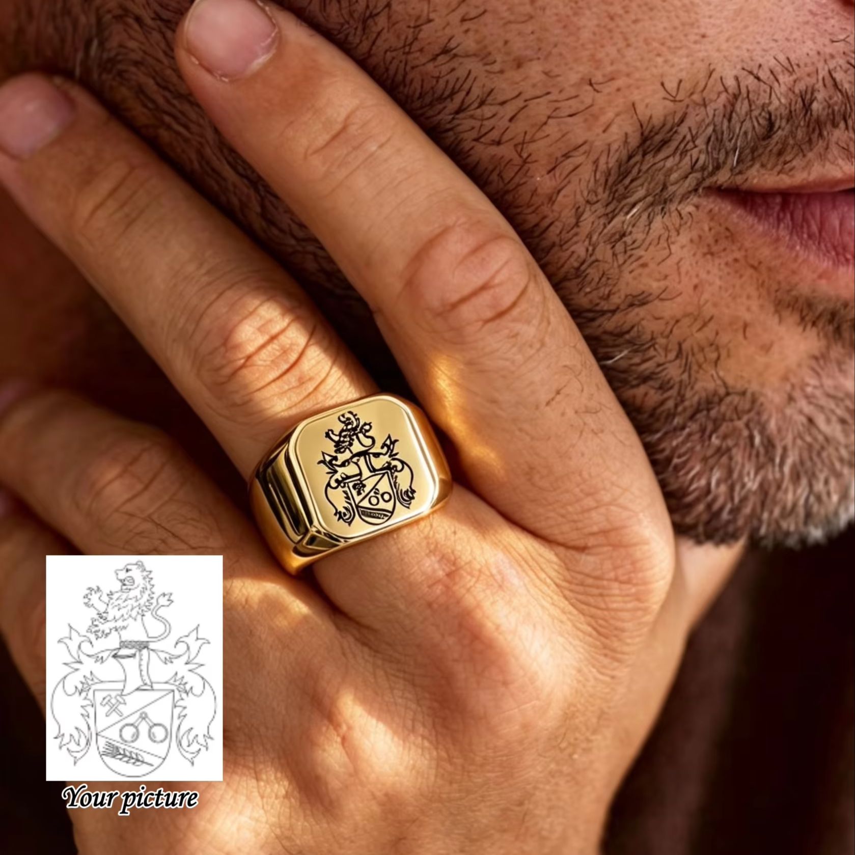Gepersonaliseerde familiewapen - Signet Ring Men recensie en prijs