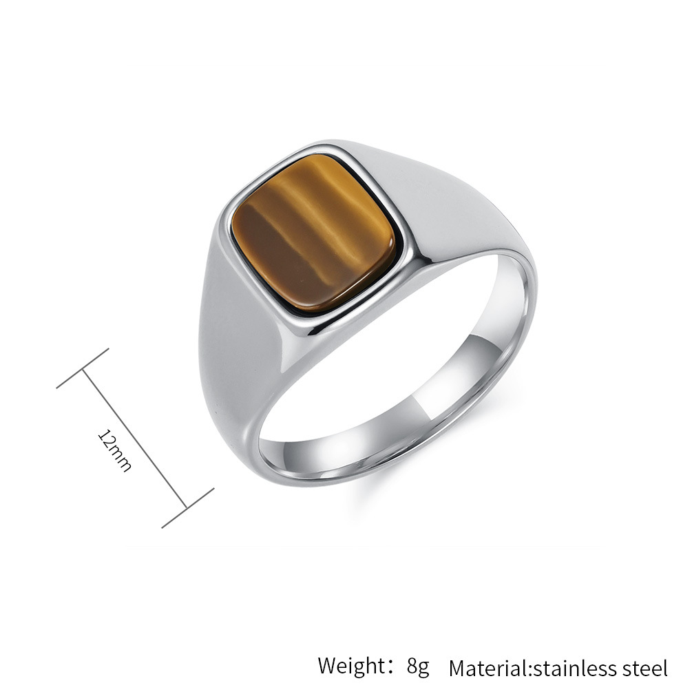 Nieuwe mode vintage roestvrijs - Signet Ring Men recensie en prijs
