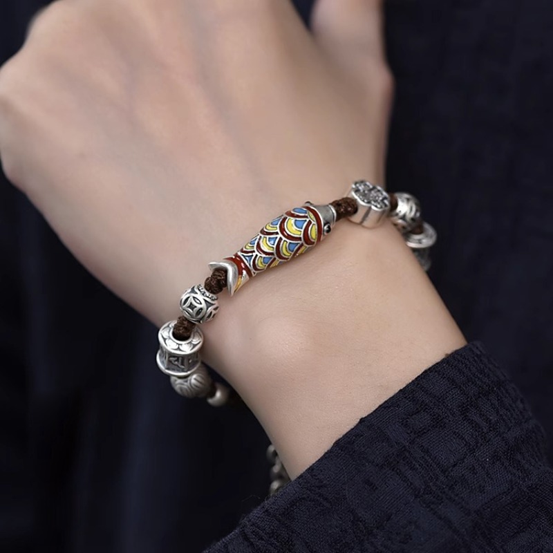 Hx Zilver Emaille Koi Armband  - Men Accessories Ethnic recensie en prijs
