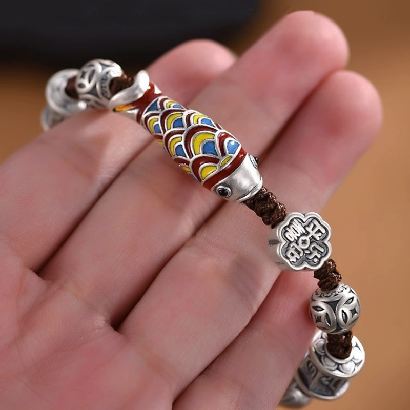 Hx Zilver Emaille Koi Armband  - Men Accessories Ethnic recensie en prijs