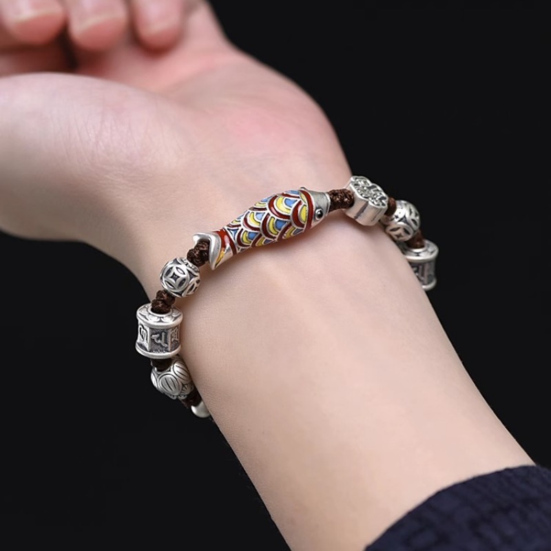 Hx Zilver Emaille Koi Armband  - Men Accessories Ethnic recensie en prijs