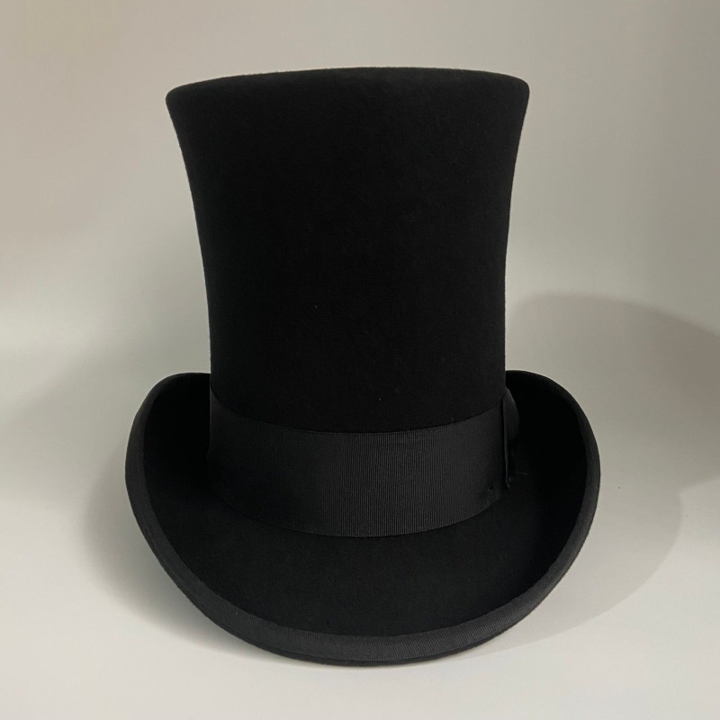 Zwarte Wolvilt Hoge Hoed Manne - Men'S Victorian Accessories recensie en prijs