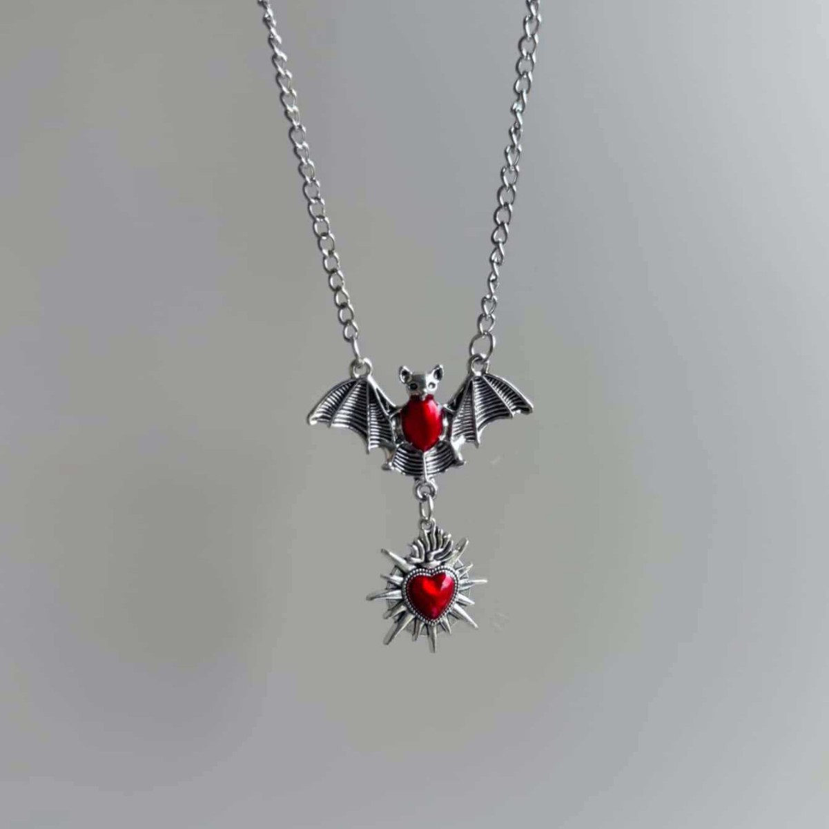 Spike Heart Bat ketting, gotis - Men'S Victorian Accessories recensie en prijs